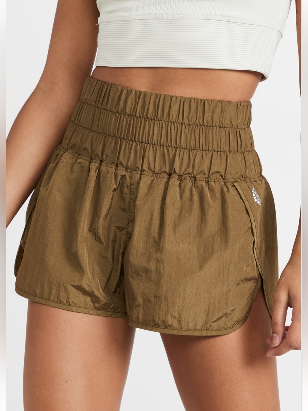 Free People Movement The Way Home Shorts Olive Green NWOT XS